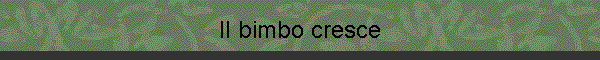 Il bimbo cresce