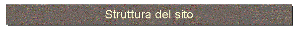 Struttura del sito